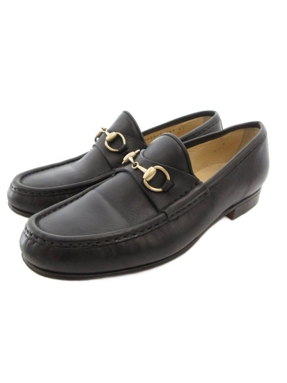 Gucci Horsebit Loafers Shoes Tip Leather Black